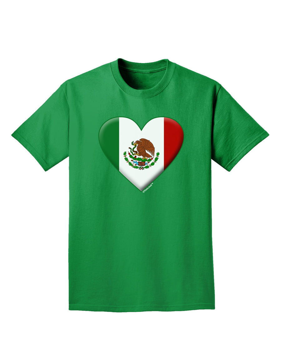 Mexican Flag Heart - Beveled Adult Dark T-Shirt by TooLoud-Mens T-Shirt-TooLoud-Purple-Small-Davson Sales