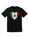 Mexican Flag Heart - Beveled Adult Dark T-Shirt by TooLoud-Mens T-Shirt-TooLoud-Black-Small-Davson Sales