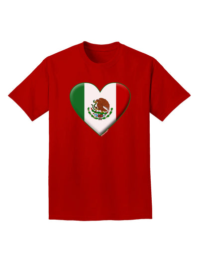 Mexican Flag Heart - Beveled Adult Dark T-Shirt by TooLoud-Mens T-Shirt-TooLoud-Red-Small-Davson Sales