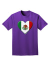 Mexican Flag Heart - Beveled Adult Dark T-Shirt by TooLoud-Mens T-Shirt-TooLoud-Purple-Small-Davson Sales