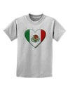 Mexican Flag Heart - Beveled Childrens T-Shirt by TooLoud-Childrens T-Shirt-TooLoud-AshGray-X-Small-Davson Sales