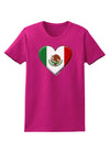 Mexican Flag Heart - Beveled Womens Dark T-Shirt by TooLoud-Womens T-Shirt-TooLoud-Hot-Pink-Small-Davson Sales