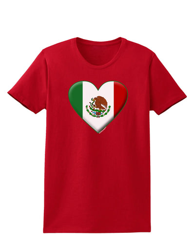 Mexican Flag Heart - Beveled Womens Dark T-Shirt by TooLoud-Womens T-Shirt-TooLoud-Red-X-Small-Davson Sales