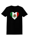 Mexican Flag Heart - Beveled Womens Dark T-Shirt by TooLoud-Womens T-Shirt-TooLoud-Black-X-Small-Davson Sales