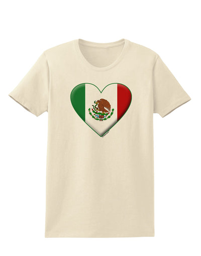 Mexican Flag Heart - Beveled Womens T-Shirt by TooLoud-Womens T-Shirt-TooLoud-Natural-X-Small-Davson Sales