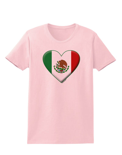 Mexican Flag Heart - Beveled Womens T-Shirt by TooLoud-Womens T-Shirt-TooLoud-PalePink-X-Small-Davson Sales