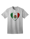 Mexican Flag Heart - Premium Beveled Adult T-Shirt by TooLoud-Mens T-shirts-TooLoud-AshGray-Small-Davson Sales