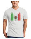 Mexican Flag Levels - Cinco De Mayo Adult V-Neck T-shirt-Mens V-Neck T-Shirt-TooLoud-White-Small-Davson Sales