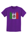 Mexican Flag Levels - Cinco De Mayo Childrens Dark T-Shirt-Childrens T-Shirt-TooLoud-Purple-X-Small-Davson Sales