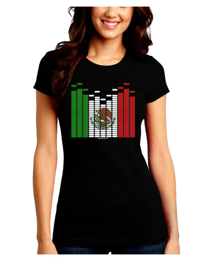 Mexican Flag Levels - Cinco De Mayo Juniors Crew Dark T-Shirt-T-Shirts Juniors Tops-TooLoud-Black-Juniors Fitted Small-Davson Sales