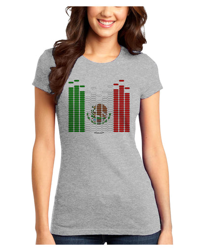 Mexican Flag Levels - Cinco De Mayo Juniors T-Shirt-Womens Juniors T-Shirt-TooLoud-Ash-Gray-Juniors Fitted X-Small-Davson Sales