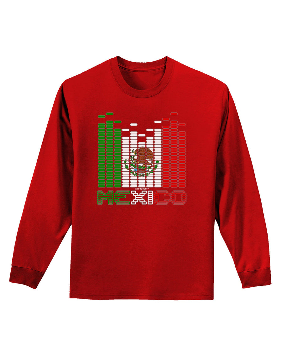 Mexican Flag Levels - Cinco De Mayo Text Adult Long Sleeve Dark T-Shirt-TooLoud-Black-Small-Davson Sales