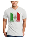Mexican Flag Levels - Cinco De Mayo Text Adult V-Neck T-shirt-Mens V-Neck T-Shirt-TooLoud-White-Small-Davson Sales