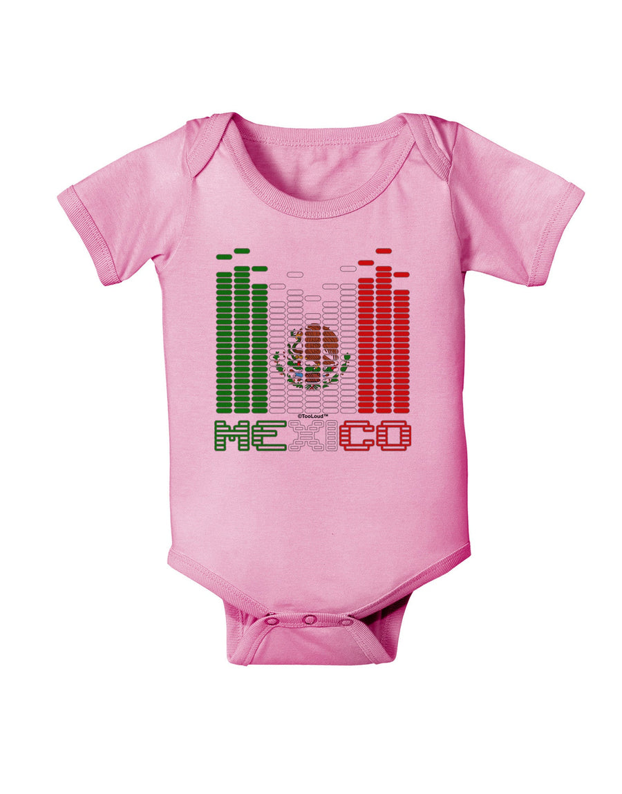 Mexican Flag Levels - Cinco De Mayo Text Baby Romper Bodysuit-Baby Romper-TooLoud-White-06-Months-Davson Sales