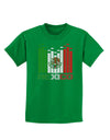 Mexican Flag Levels - Cinco De Mayo Text Childrens Dark T-Shirt-Childrens T-Shirt-TooLoud-Kelly-Green-X-Small-Davson Sales