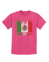 Mexican Flag Levels - Cinco De Mayo Text Childrens Dark T-Shirt-Childrens T-Shirt-TooLoud-Sangria-X-Small-Davson Sales