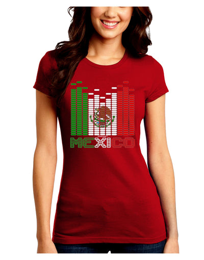 Mexican Flag Levels - Cinco De Mayo Text Juniors Crew Dark T-Shirt-T-Shirts Juniors Tops-TooLoud-Red-Juniors Fitted Small-Davson Sales