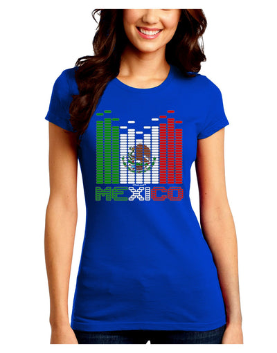 Mexican Flag Levels - Cinco De Mayo Text Juniors Crew Dark T-Shirt-T-Shirts Juniors Tops-TooLoud-Royal-Blue-Juniors Fitted Small-Davson Sales