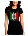 Mexican Flag Levels - Cinco De Mayo Text Juniors Crew Dark T-Shirt-T-Shirts Juniors Tops-TooLoud-Black-Juniors Fitted Small-Davson Sales