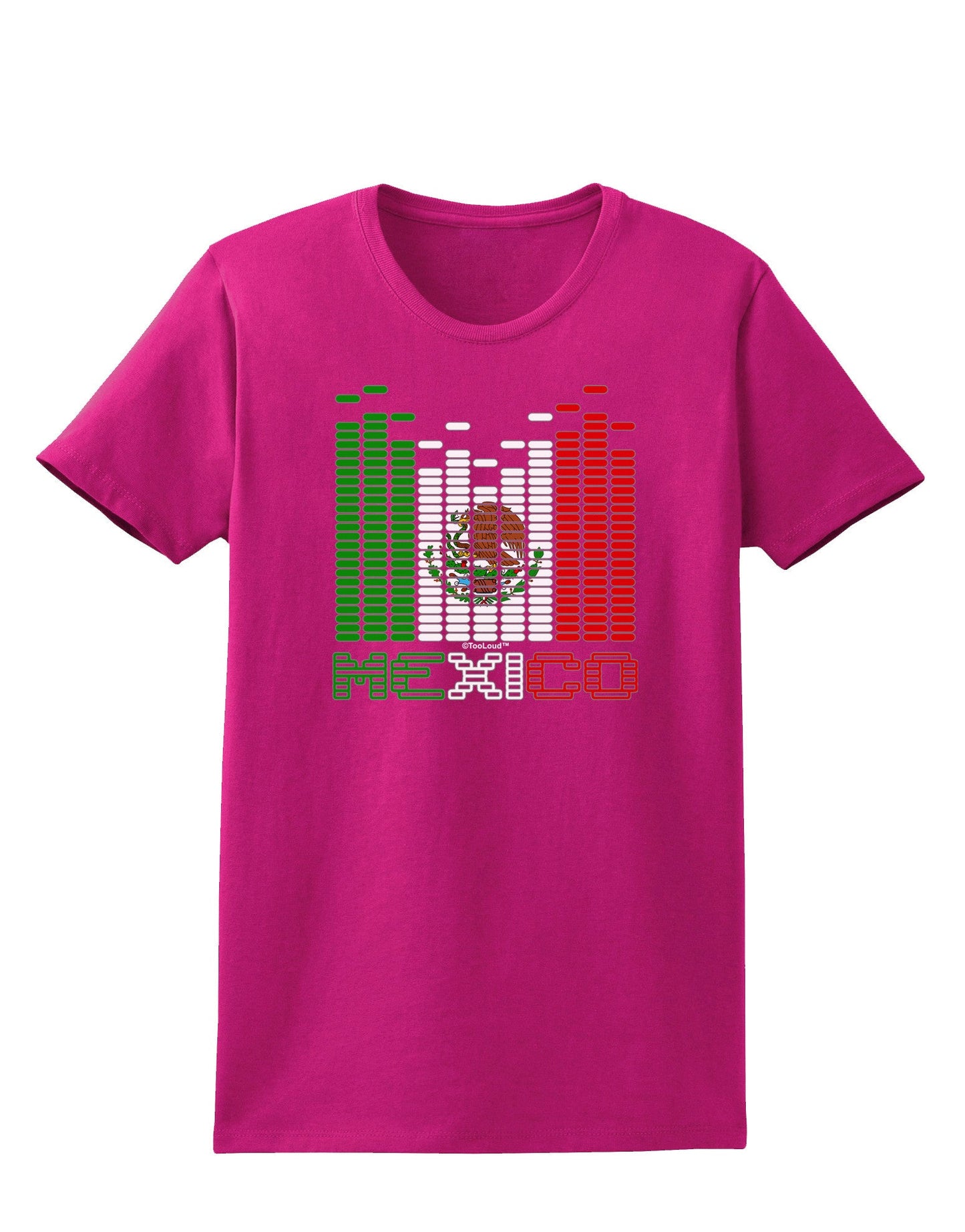 Mexican Flag Levels - Cinco De Mayo Text Womens Dark T-Shirt-TooLoud-Hot-Pink-Small-Davson Sales