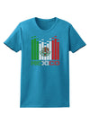 Mexican Flag Levels - Cinco De Mayo Text Womens Dark T-Shirt-TooLoud-Turquoise-X-Small-Davson Sales