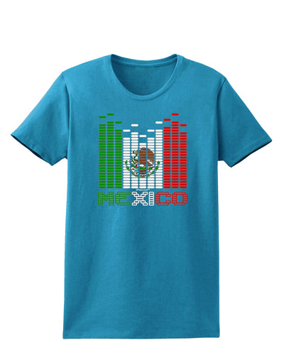 Mexican Flag Levels - Cinco De Mayo Text Womens Dark T-Shirt-TooLoud-Turquoise-X-Small-Davson Sales