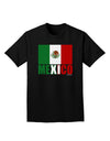 Mexican Flag - Mexico Text Adult Dark T-Shirt by TooLoud-Mens T-Shirt-TooLoud-Black-Small-Davson Sales