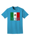 Mexican Flag - Mexico Text Adult Dark T-Shirt by TooLoud-Mens T-Shirt-TooLoud-Turquoise-Small-Davson Sales