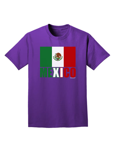 Mexican Flag - Mexico Text Adult Dark T-Shirt by TooLoud-Mens T-Shirt-TooLoud-Purple-Small-Davson Sales