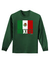 Mexican Flag - Mexico Text Adult Long Sleeve Dark T-Shirt by TooLoud-TooLoud-Dark-Green-Small-Davson Sales