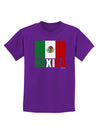 Mexican Flag - Mexico Text Childrens Dark T-Shirt by TooLoud-Childrens T-Shirt-TooLoud-Purple-X-Small-Davson Sales