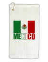 Mexican Flag - Mexico Text Micro Terry Gromet Golf Towel 16 x 25 inch by TooLoud-Golf Towel-TooLoud-White-Davson Sales