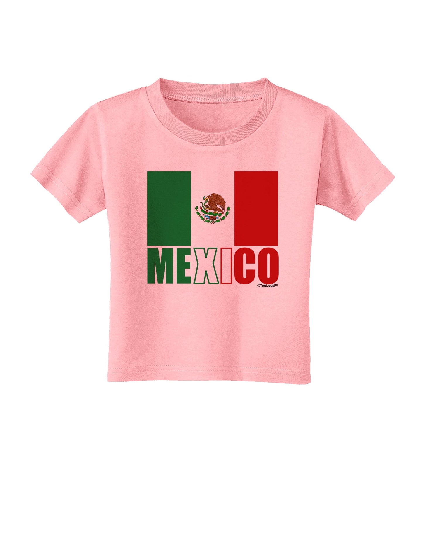 Mexican Flag - Mexico Text Toddler T-Shirt by TooLoud-Toddler T-Shirt-TooLoud-Candy-Pink-2T-Davson Sales