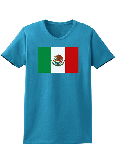 Mexican Flag Womens Dark T-Shirt-TooLoud-Turquoise-X-Small-Davson Sales