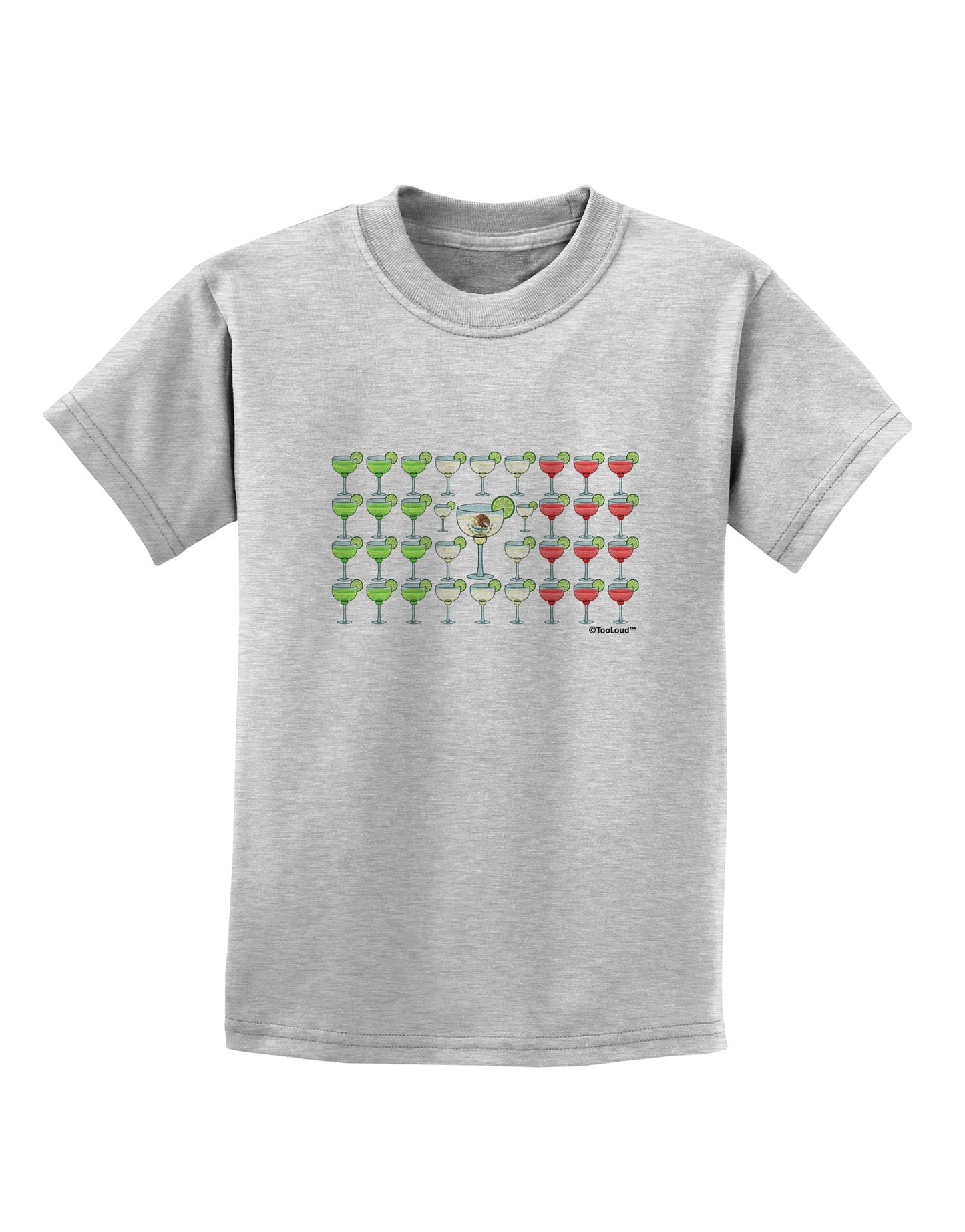 Mexican Flag of Margaritas Childrens T-Shirt by TooLoud-Childrens T-Shirt-TooLoud-AshGray-X-Small-Davson Sales