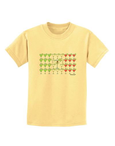 Mexican Flag of Margaritas Childrens T-Shirt by TooLoud-Childrens T-Shirt-TooLoud-Daffodil-Yellow-X-Small-Davson Sales