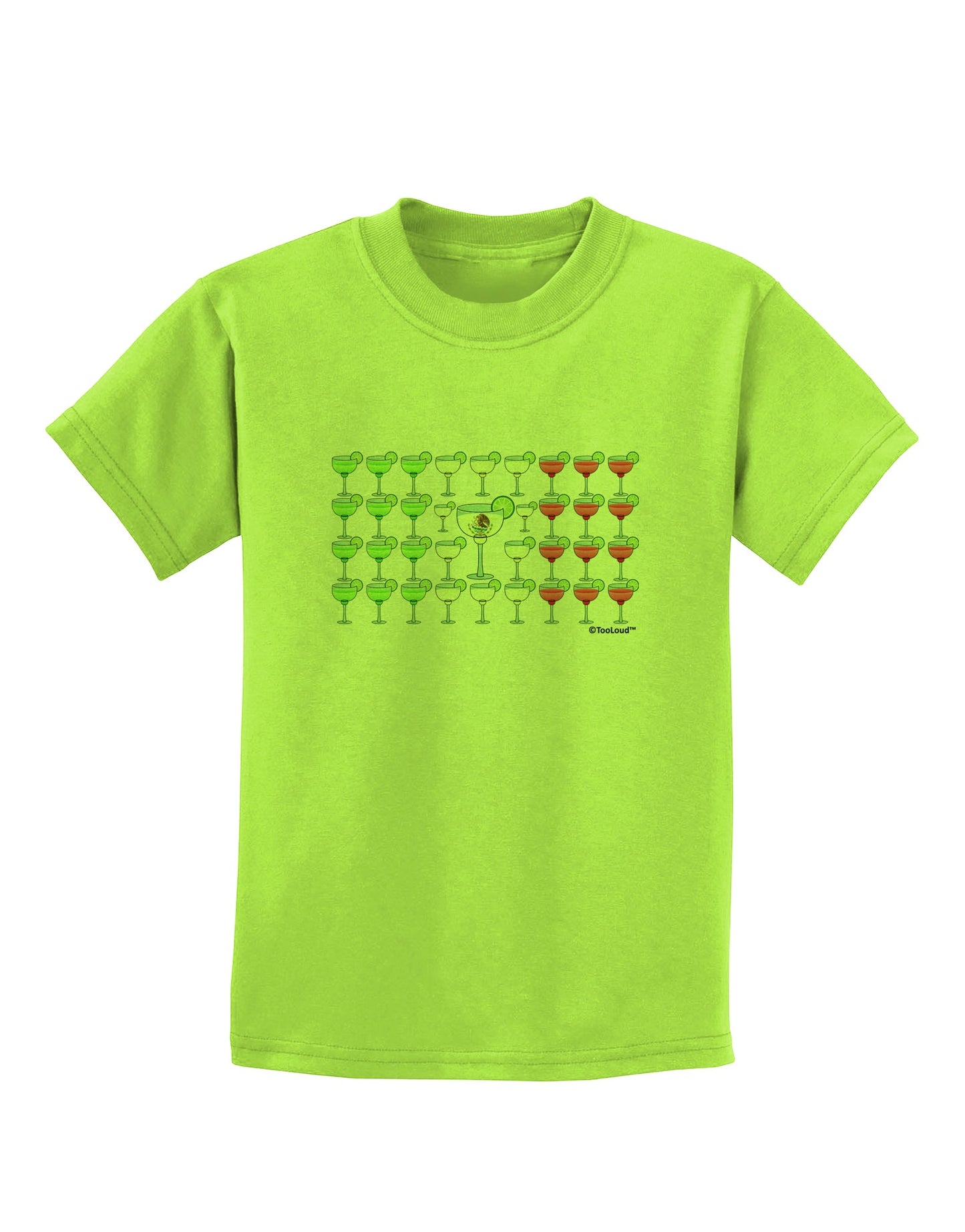 Mexican Flag of Margaritas Childrens T-Shirt by TooLoud-Childrens T-Shirt-TooLoud-Lime-Green-X-Small-Davson Sales