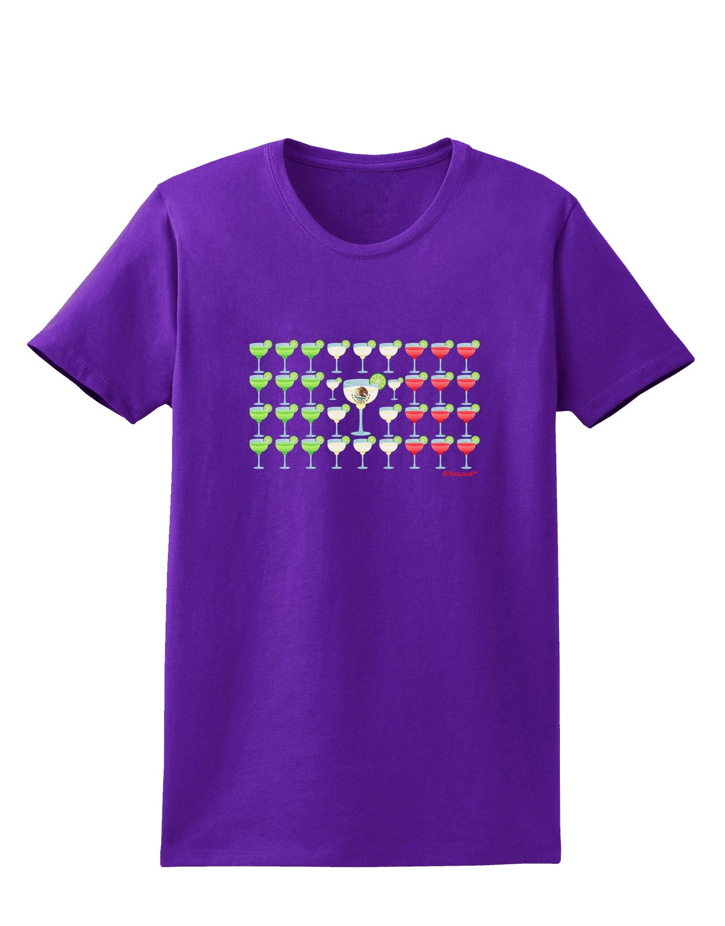 Mexican Flag of Margaritas Womens Dark T-Shirt by TooLoud-Womens T-Shirt-TooLoud-Purple-X-Small-Davson Sales