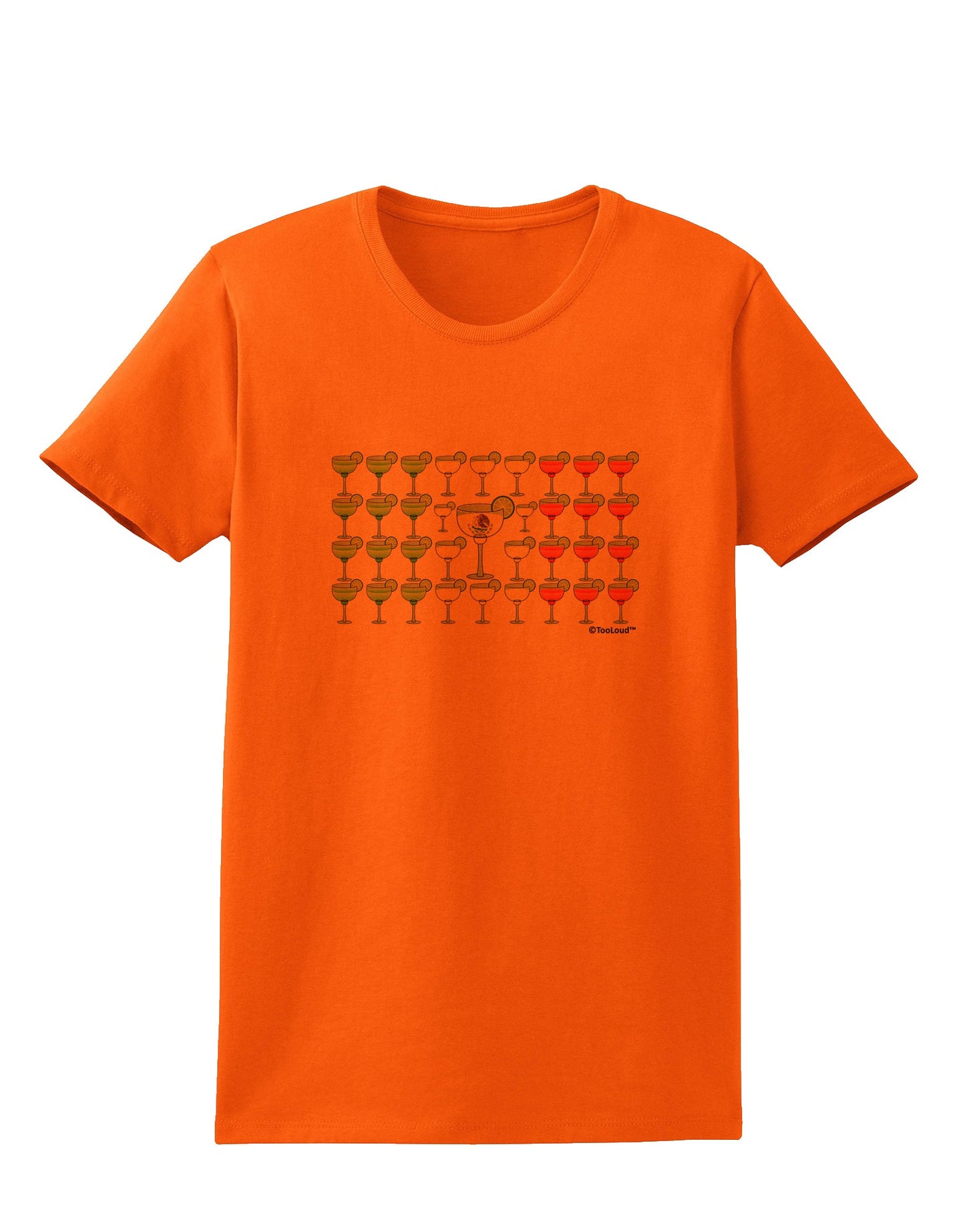 Mexican Flag of Margaritas Womens T-Shirt by TooLoud-Womens T-Shirt-TooLoud-Orange-X-Small-Davson Sales