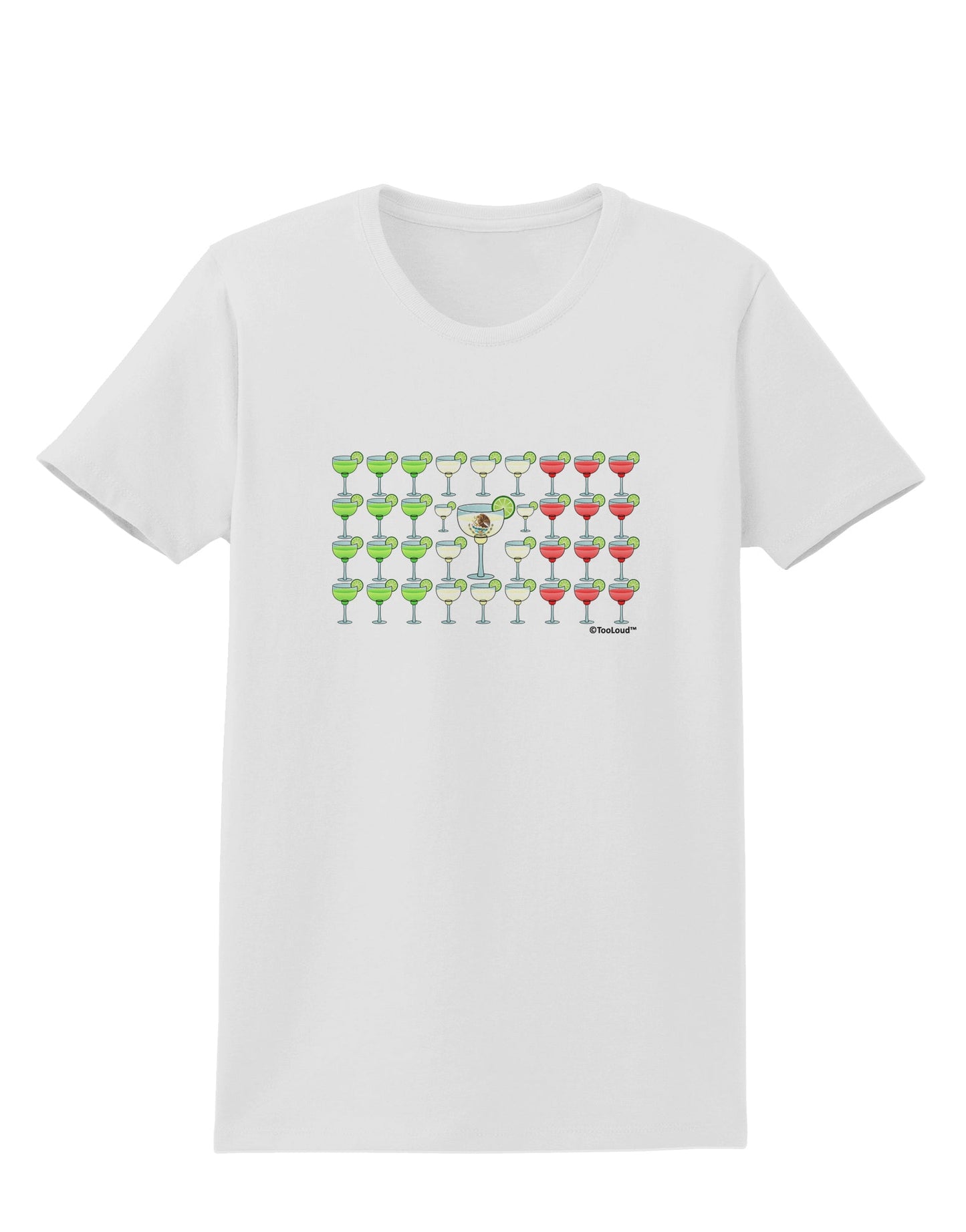 Mexican Flag of Margaritas Womens T-Shirt by TooLoud-Womens T-Shirt-TooLoud-White-X-Small-Davson Sales
