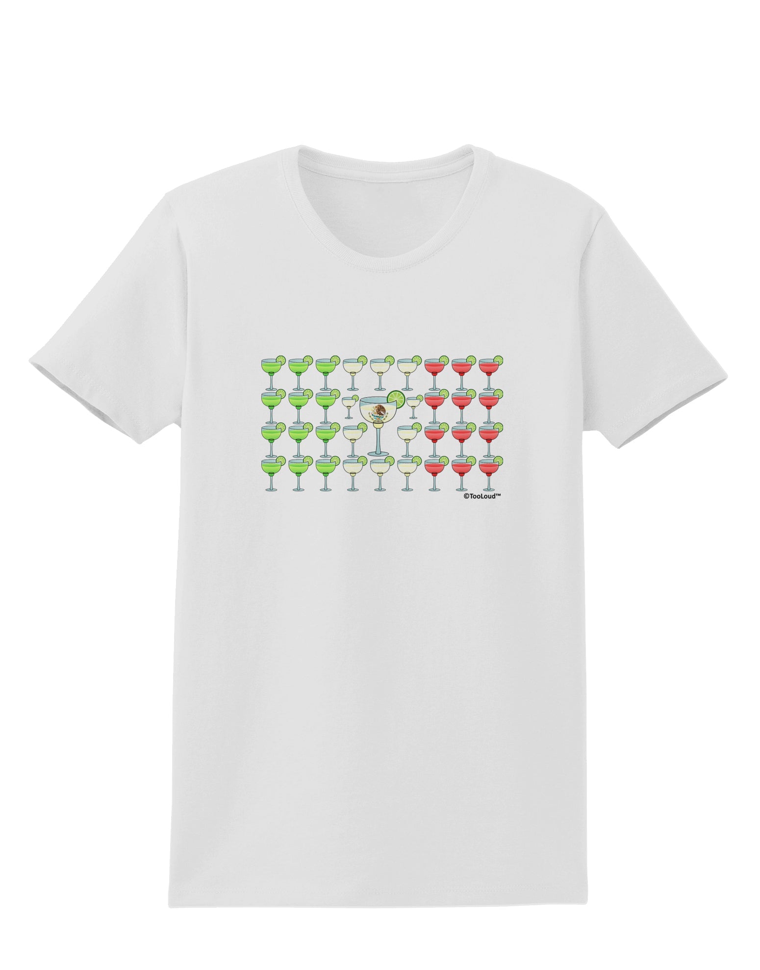 Mexican Flag of Margaritas Womens T-Shirt by TooLoud-Womens T-Shirt-TooLoud-White-X-Small-Davson Sales