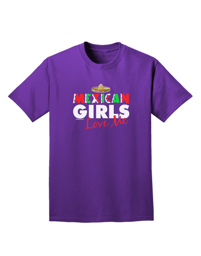 Mexican Girls Love Me Adult Dark T-Shirt-Mens T-Shirt-TooLoud-Purple-Small-Davson Sales