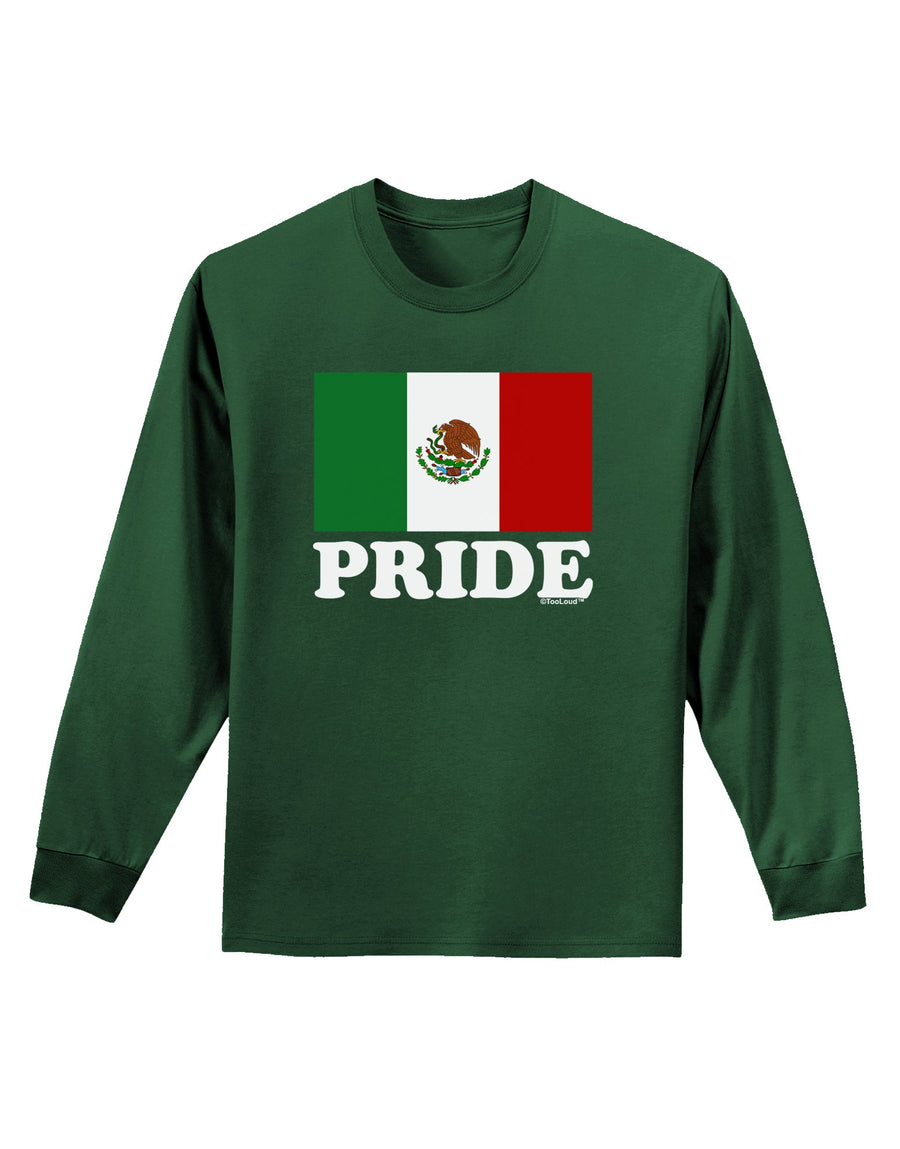 Mexican Pride - Mexican Flag Adult Long Sleeve Dark T-Shirt by TooLoud-TooLoud-Black-Small-Davson Sales