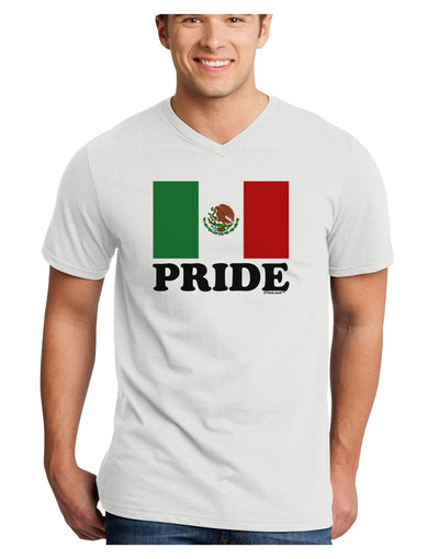 Mexican Pride - Mexican Flag Adult V-Neck T-shirt by TooLoud-Mens V-Neck T-Shirt-TooLoud-White-Small-Davson Sales