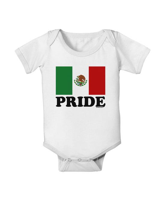 Mexican Pride - Mexican Flag Baby Romper Bodysuit by TooLoud-Baby Romper-TooLoud-White-06-Months-Davson Sales