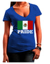 Mexican Pride - Mexican Flag Juniors V-Neck Dark T-Shirt by TooLoud-Womens V-Neck T-Shirts-TooLoud-Royal-Blue-Juniors Fitted Small-Davson Sales