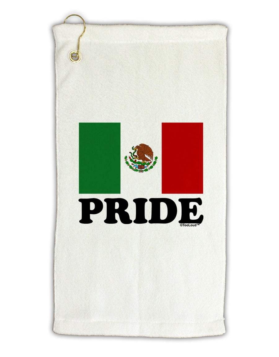 Mexican Pride - Mexican Flag Micro Terry Gromet Golf Towel 16 x 25 inch by TooLoud-Golf Towel-TooLoud-White-Davson Sales