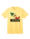 Mexican Pride: Mexico Outline - Mexican Flag - Mexico Text Adult T-Shirt by TooLoud-Mens T-shirts-TooLoud-Yellow-Small-Davson Sales