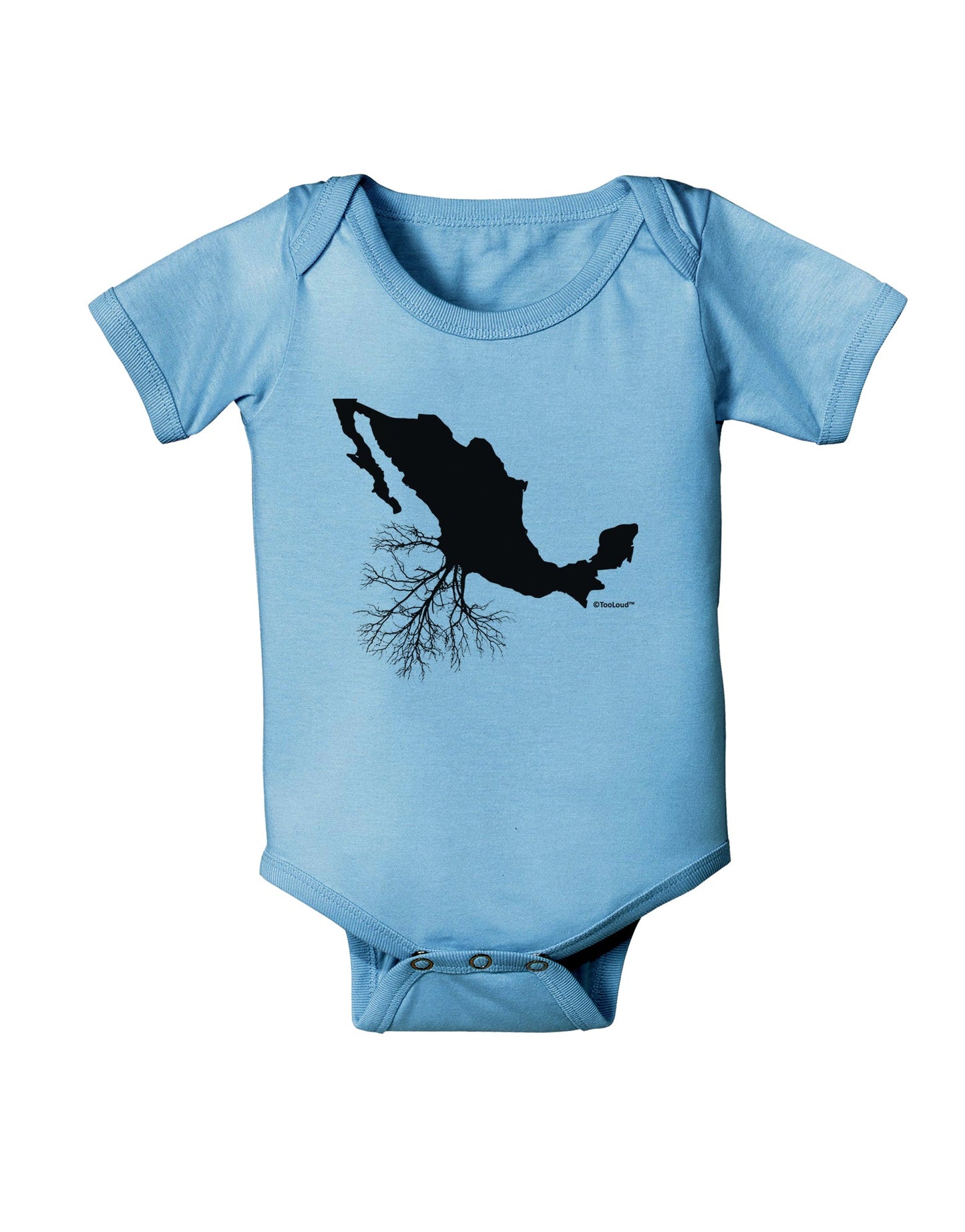 Mexican Roots Design Baby Romper Bodysuit by TooLoud-Baby Romper-TooLoud-Light-Blue-06-Months-Davson Sales