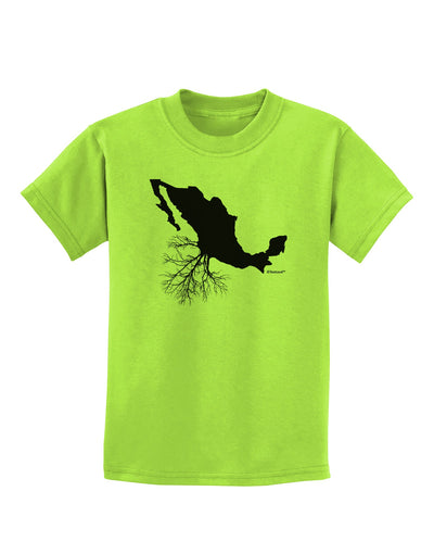 Mexican Roots Design Childrens T-Shirt by TooLoud-Childrens T-Shirt-TooLoud-Lime-Green-X-Small-Davson Sales